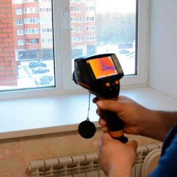 Проверка окон тепловизором